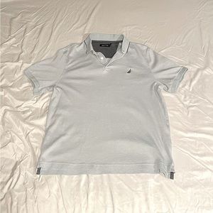 Men’s Nautica Gray Collared Short Sleeve Polo - medium